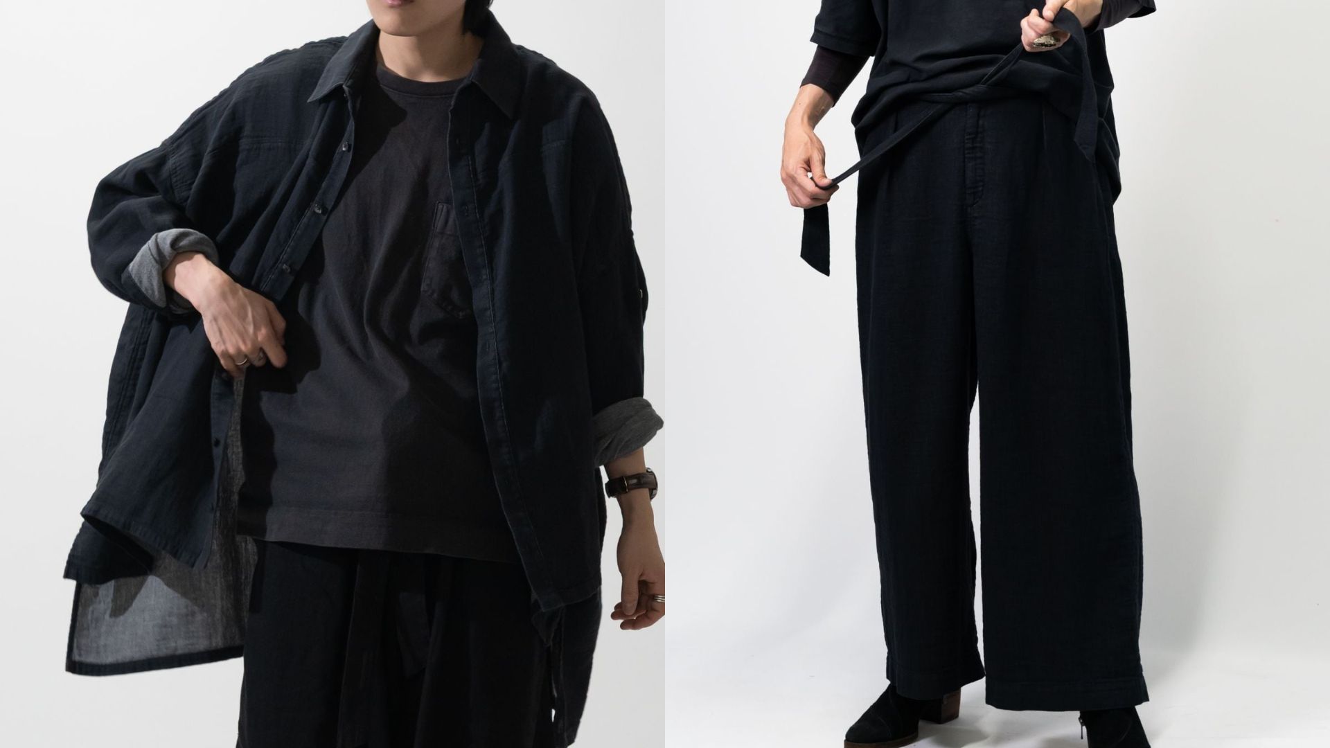 夏の黒を軽やかに。涼黒エアリーデニムのセットアップ