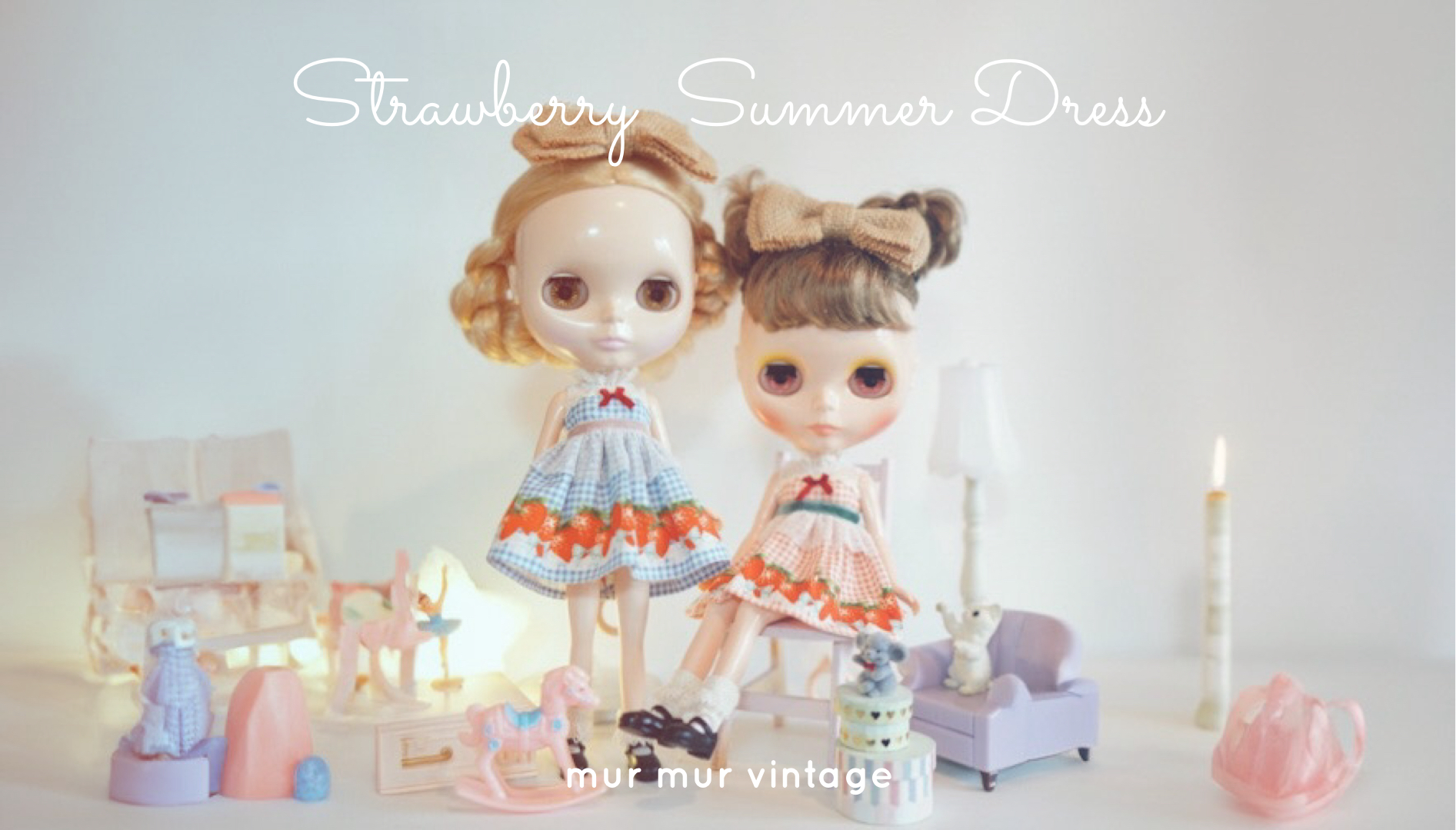strawberry summer dress set for 22cm dolls