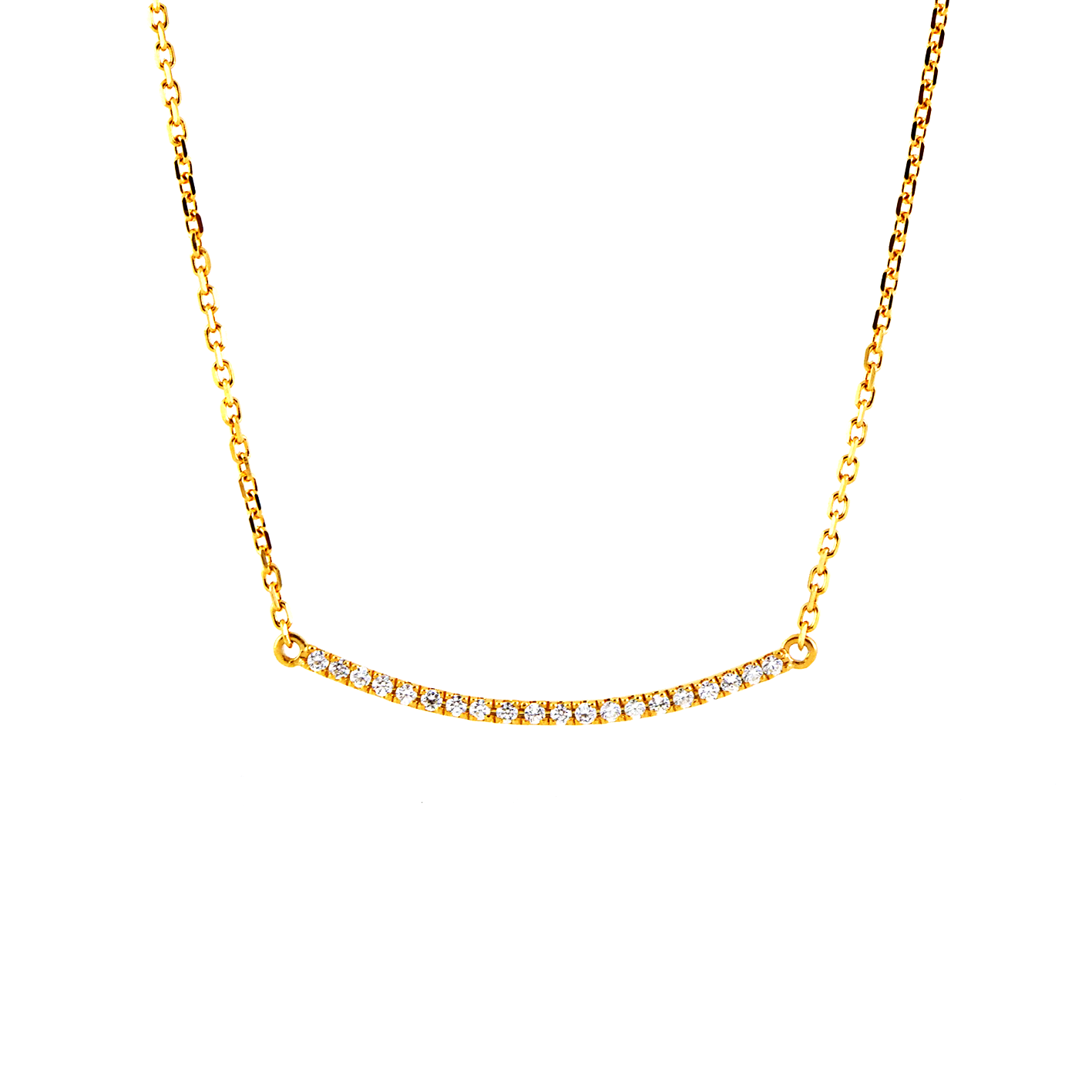 ダイヤモンドネックレス モアサナイト U字ネックレス 20Pcs DP-001
