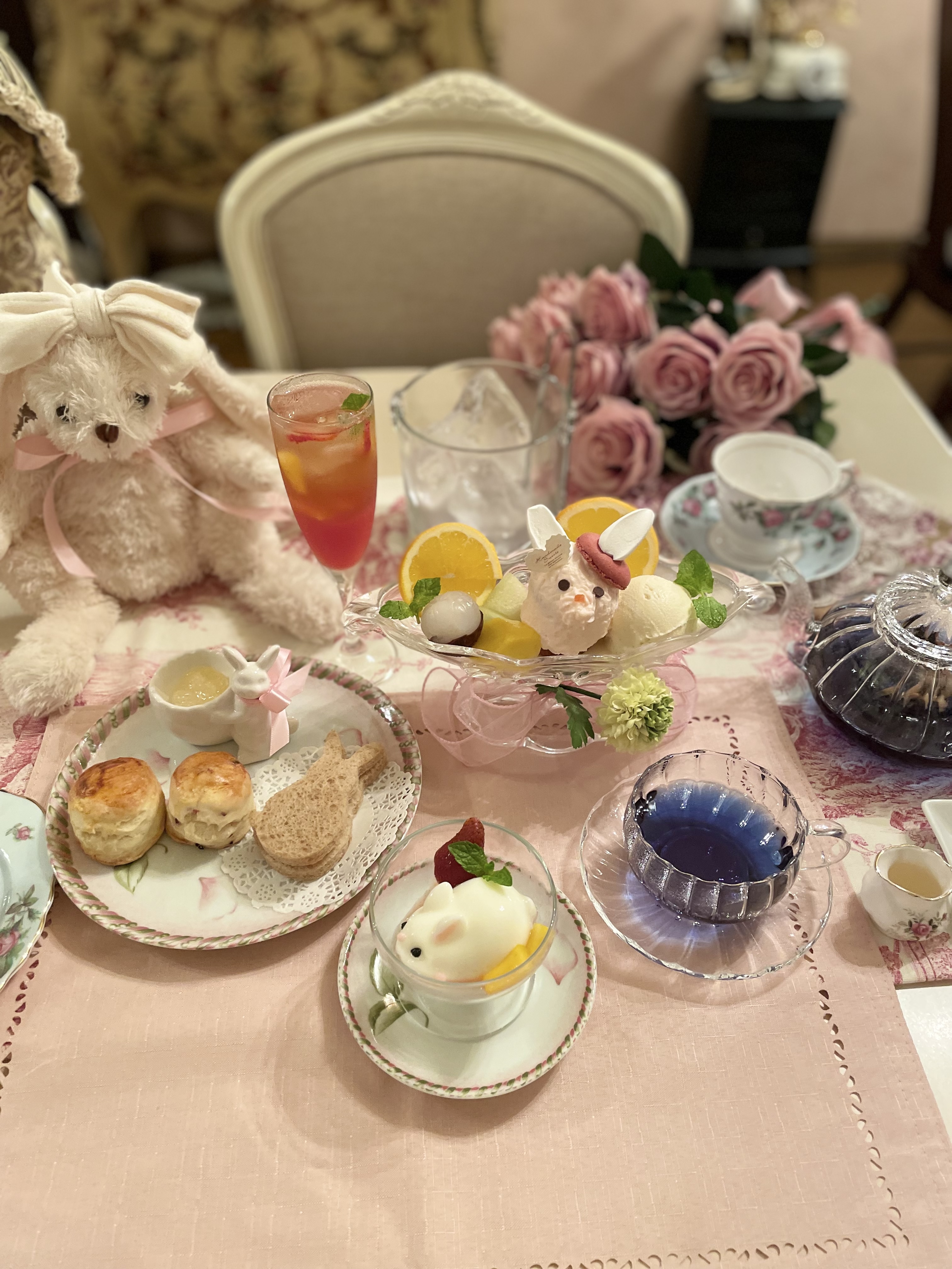 スペシャルバニーパフェのアフタヌーンティー