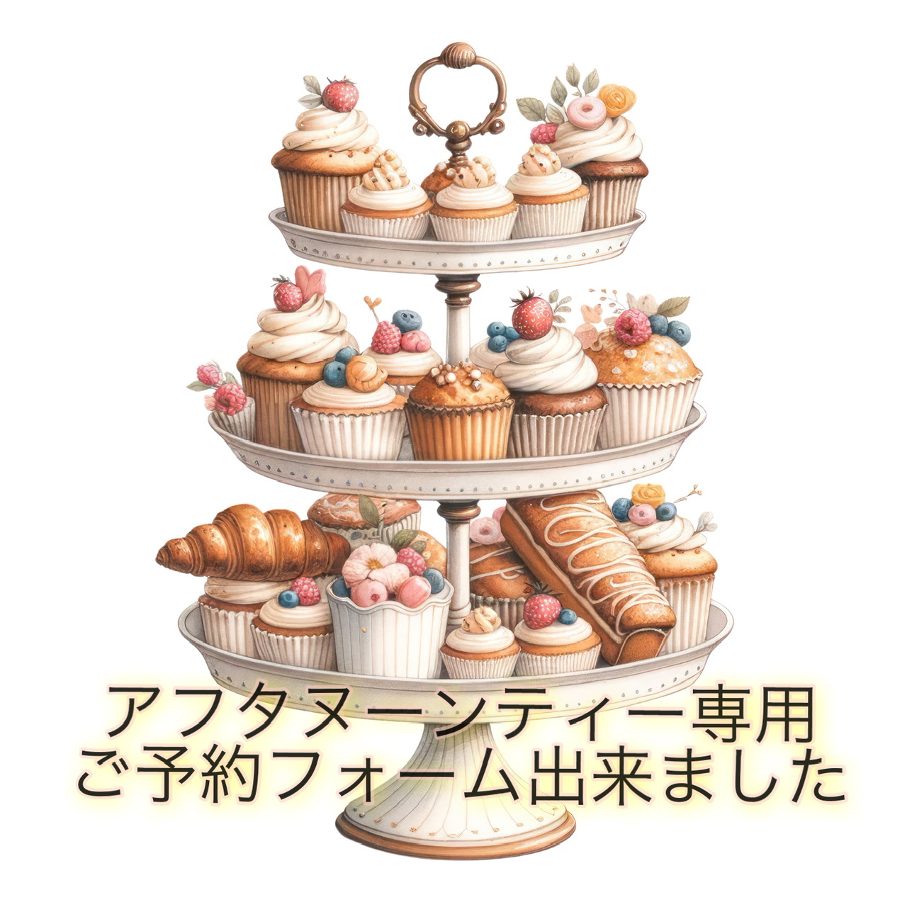 アフタヌーンティー専用ご予約フォームが出来ました