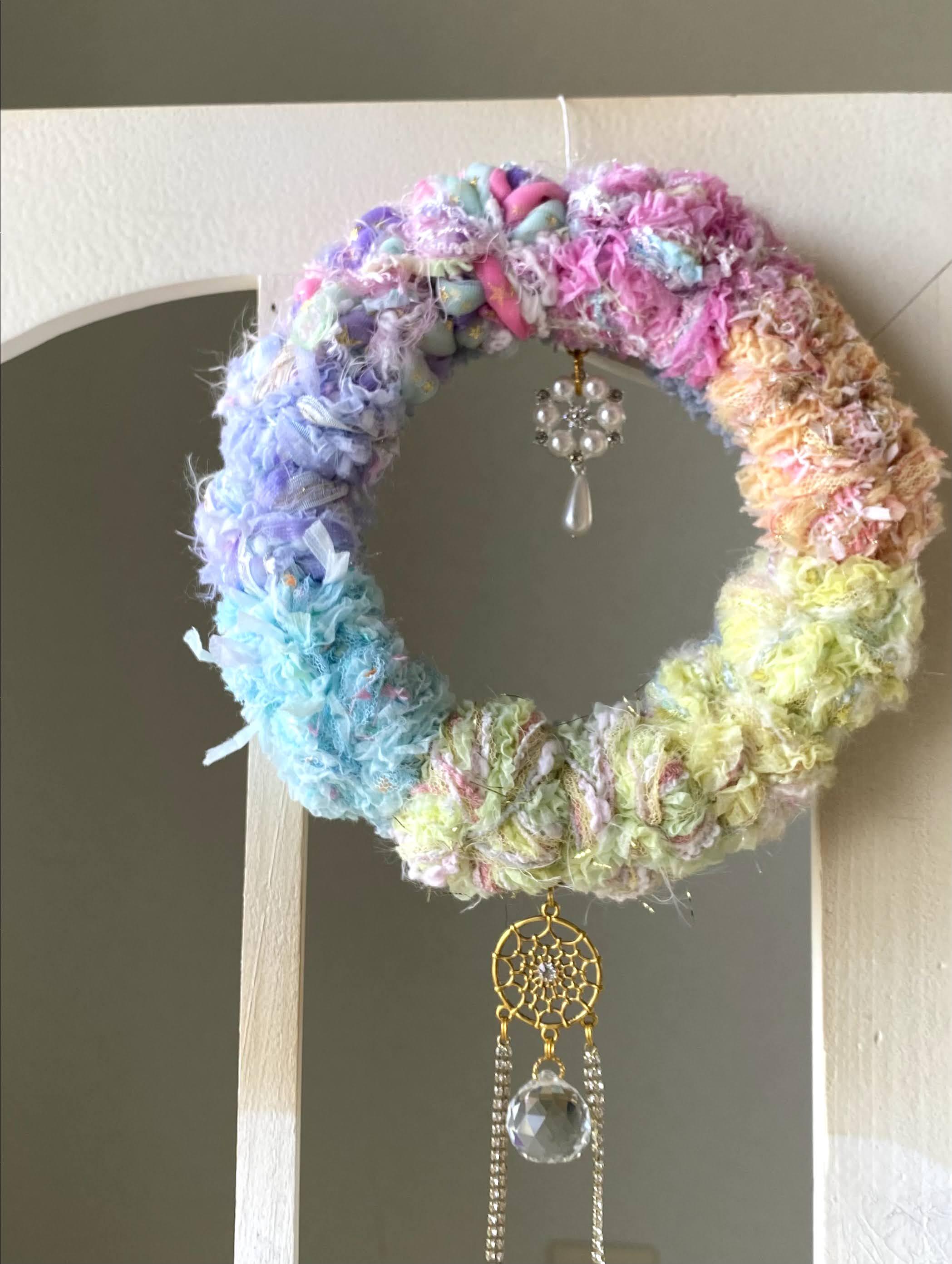 プリンセスリース つなぐリース Tsunagu Wreath 引き揃え糸を使ったおしゃれなリース