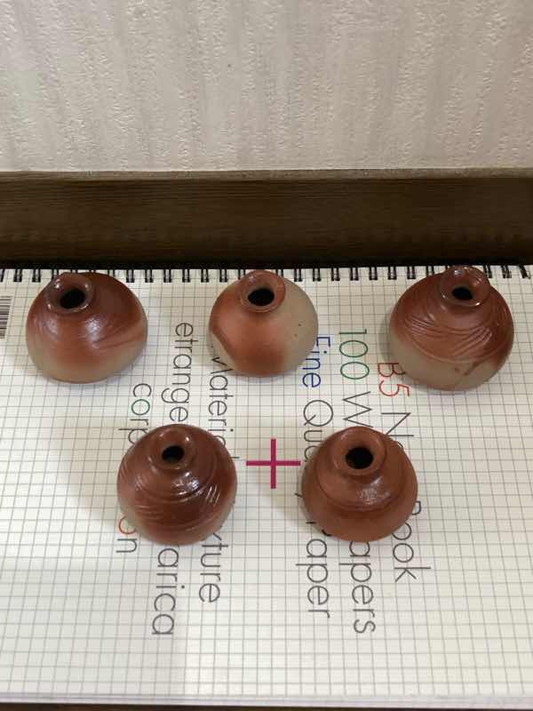 備前焼一輪挿し（５点）