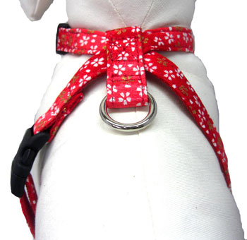 犬用 ハーネス 桜, レッド
<br>
Sakura DogHarness  Red